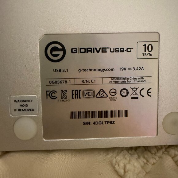 G Tech GDrive 10 TB USB-C Hard Drive Desktop HD GTech Drive for Work - Picture 1 of 5